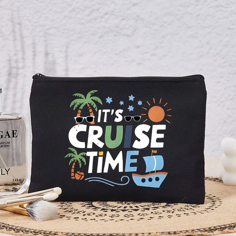 Cruise Themed Makeup Storage Bag Travel Toiletry Bag Makeup Case with Zipper 