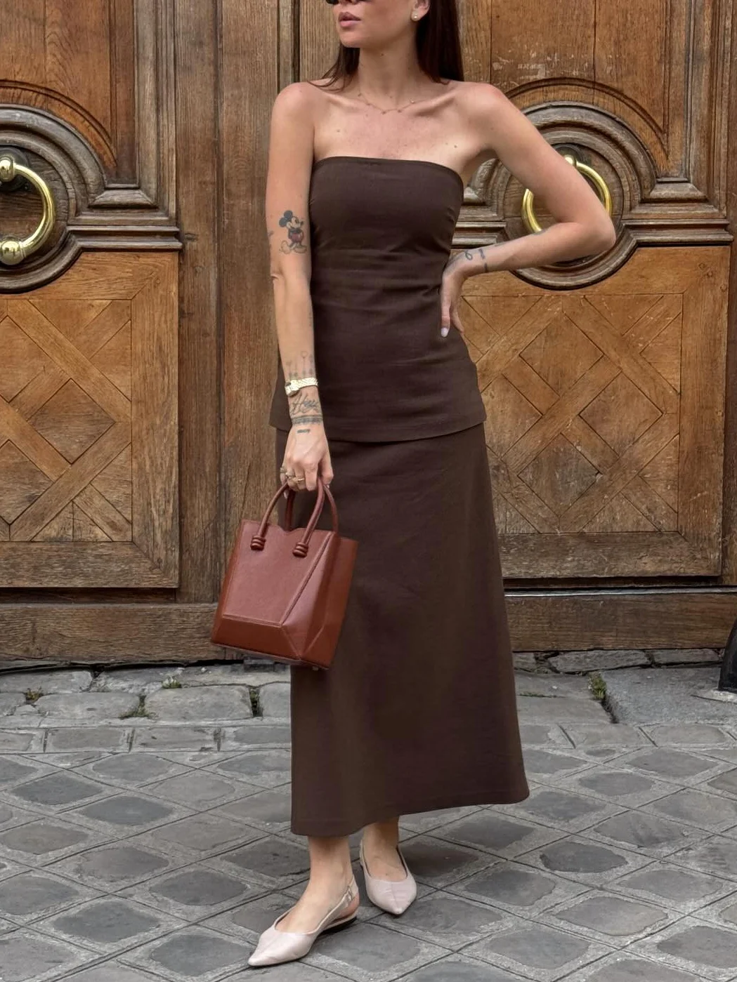 

Women's retro off-the-shoulder dress slim-fitting stitching chest-wrapped dress new summer fashion festival dinner date dress