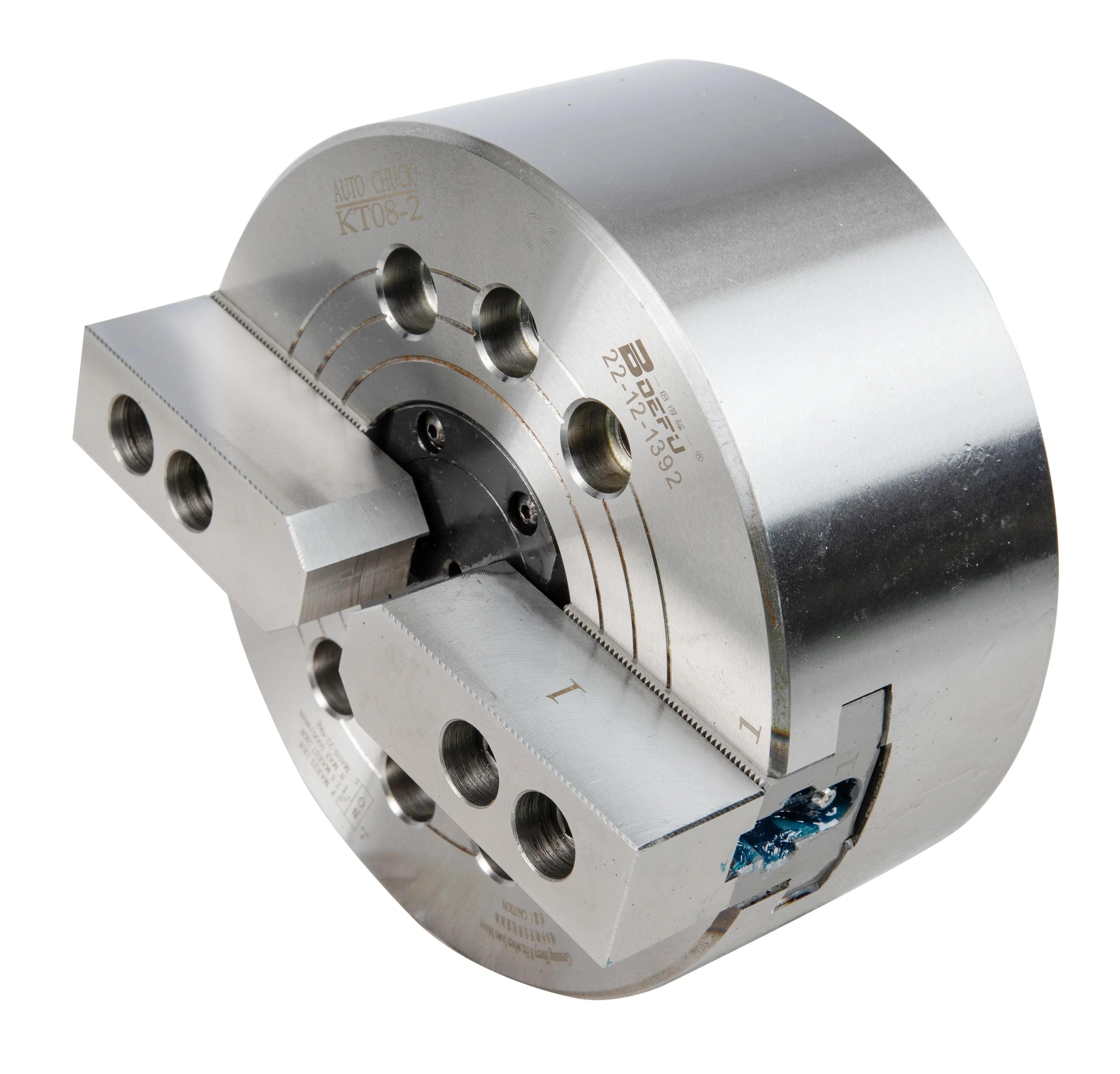 BDF hollow two-jaw hydraulic chuck, fully compliant with CE standards, exported to European Union countries