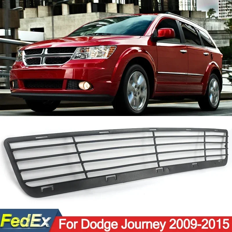 Front Bumper Lower Grill Grille Cover Black fit for 2009-2015 Dodge Journey New