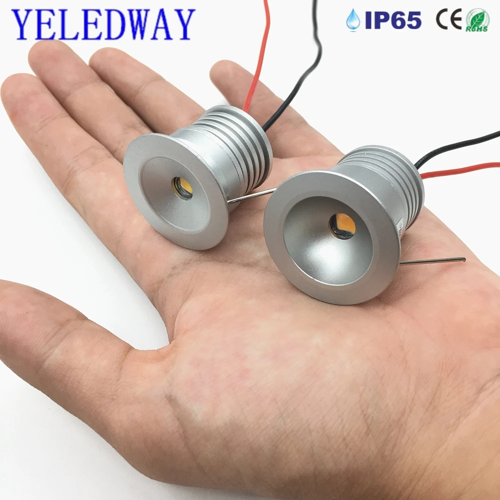 أضواء LED صغيرة النازل عكس الضوء DC12V الأضواء 1 واط مصابيح Led مستديرة أضواء السقف أسفل IP65 في الهواء الطلق داخلي صغير راحة بقعة الإضاءة #1