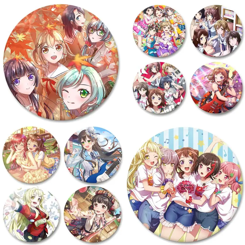 Anime BanG Dream Round Badges Can Be Used To Decorate Clothes And Backpack Pins