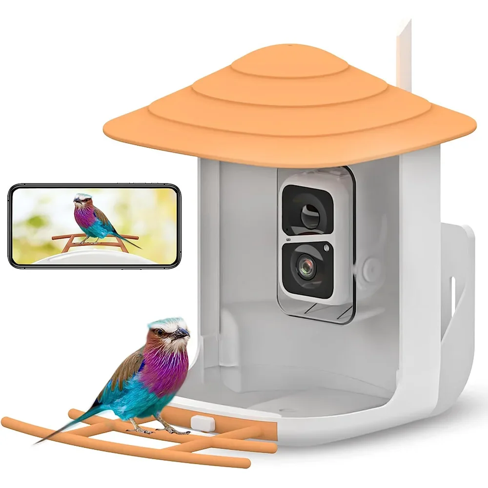 Two Way Audio 160 degree Wider View Angle 3.5w Solar Panel Bird Feeder Outdoor CCTV Battery Camera