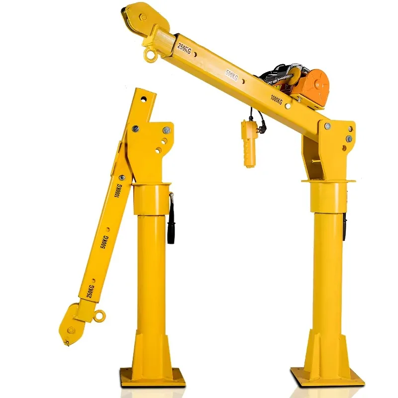 Factory Direct Sales 500 1000KG  Electric Powered Crane 12V24V 220V380V Davit Crane/small Folding Arm Mobile Crane