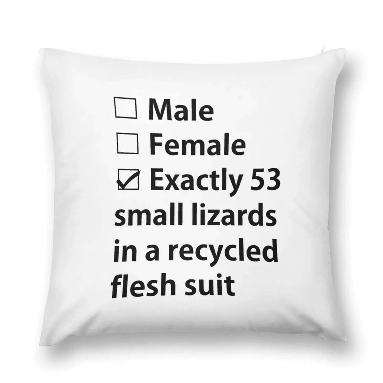 No Gender, Only Lizards Throw Pillow Anime Sofa Cushion pillow