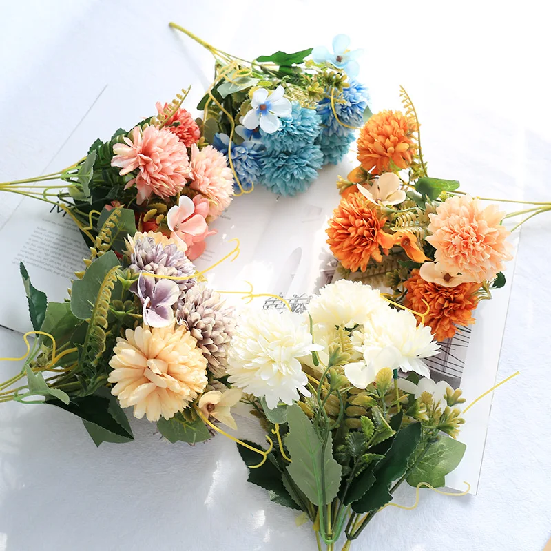 

Simulated dandelion ball home decoration imitation ping pong chrysanthemum wedding artificial flower onion ball chrysanthemum