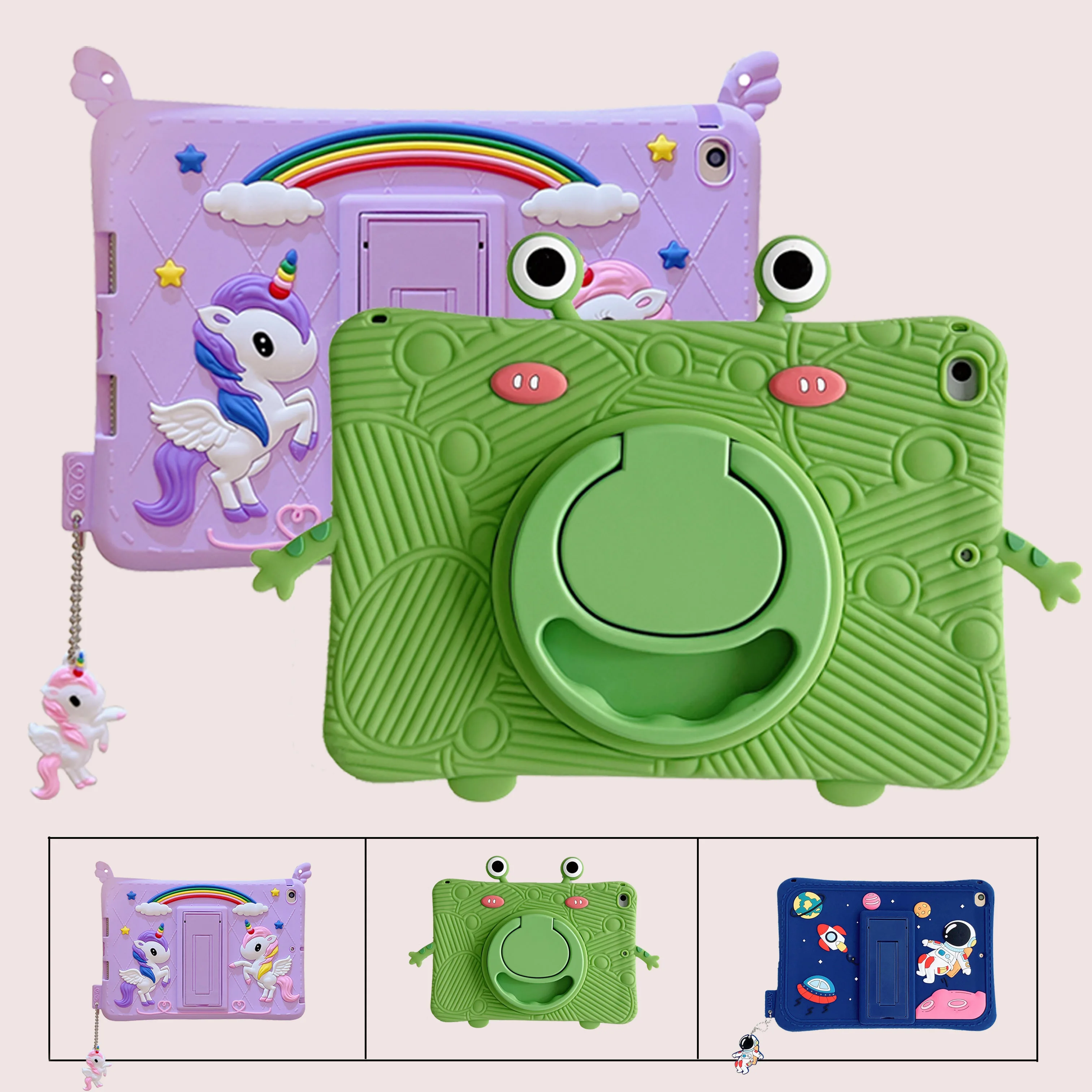 

Case For Xiaomi Pad 5 pro Pad5 11inch Redmi Pad 10.6 Cartoon Soft Silicone For Lenovo Tab Xiaoxin Pad 11 With Strap Tablet Case