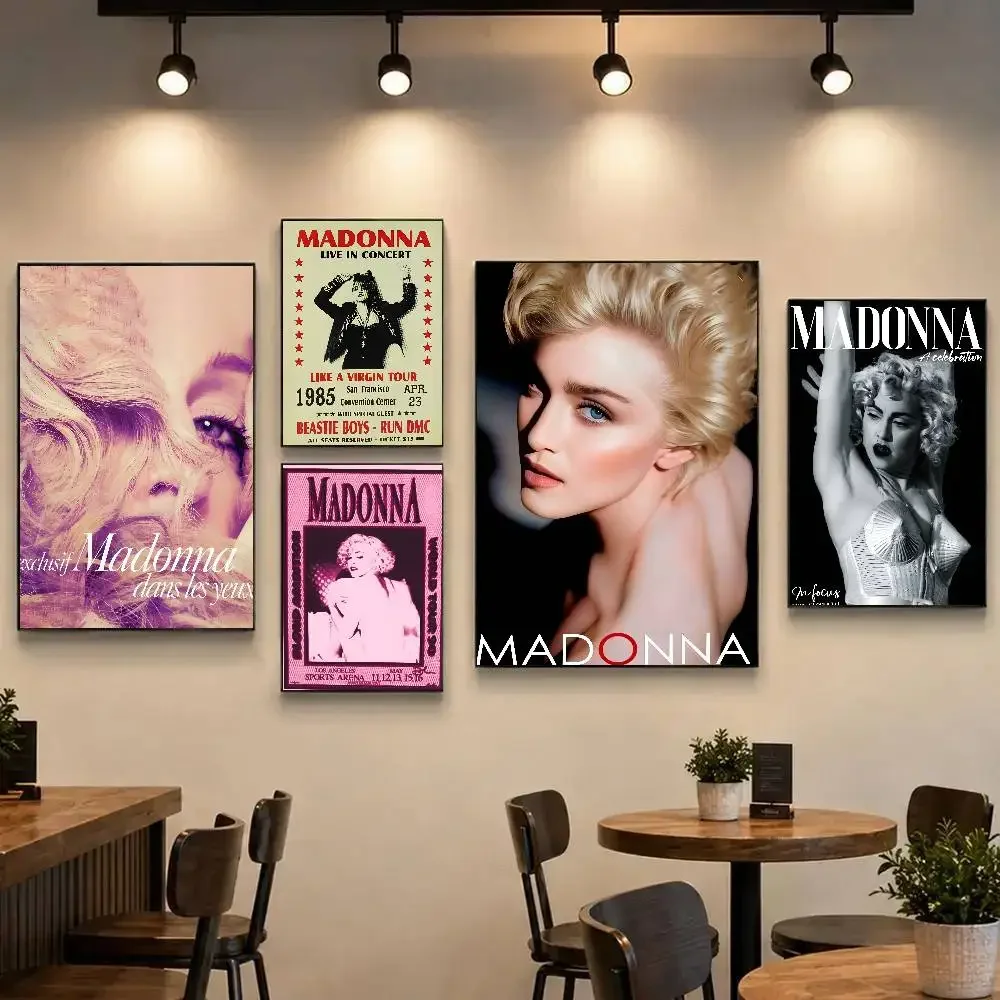 Famous Singer M-Madonna Confessions  New Album Music Aesthetic PosterWaterproof Paper Sticker Coffee House Bar Room Wall Decor