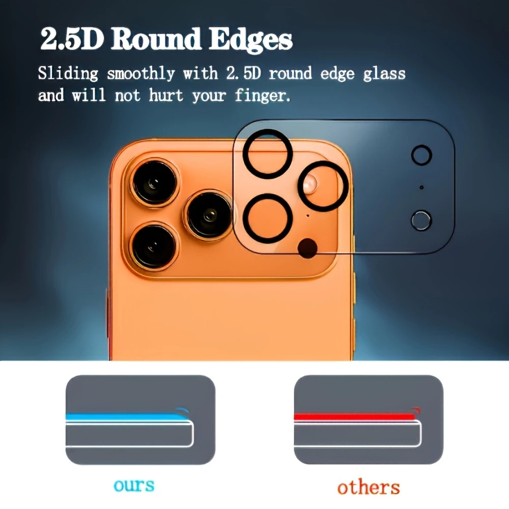 NNBILI 4 قطعة واقي كاميرا من الزجاج المقسى لهاتف iPhone 17 Pro Max 16 15 14 13 12 11 Pro MAX Mini 17Air Series تغطية كاملة للعدسات #3