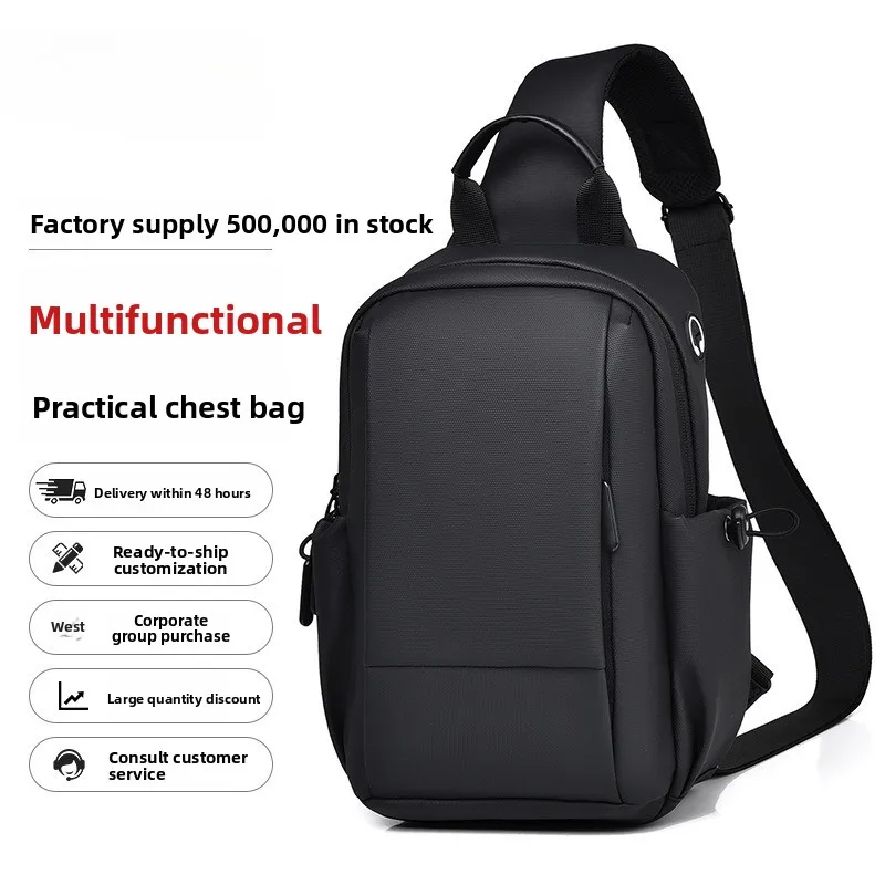 Europe and the United States new fashion chest bag leisure travel Messenger bag lightweight chest bag commuter shoulder bag.