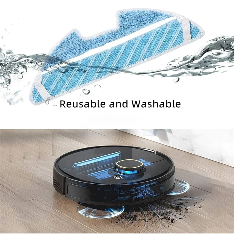 A88Z Pengganti Kain Pel Filter Sikat Samping Cadangan untuk Aksesori Penyedot Debu Robot Cecotec Conga 1290 1390 1590