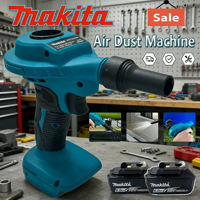 

Аккумуляторный пылесос-воздуходувка Makita 2-в-1 для компьютеров и уборки, 18В, эффективный, беспроводной