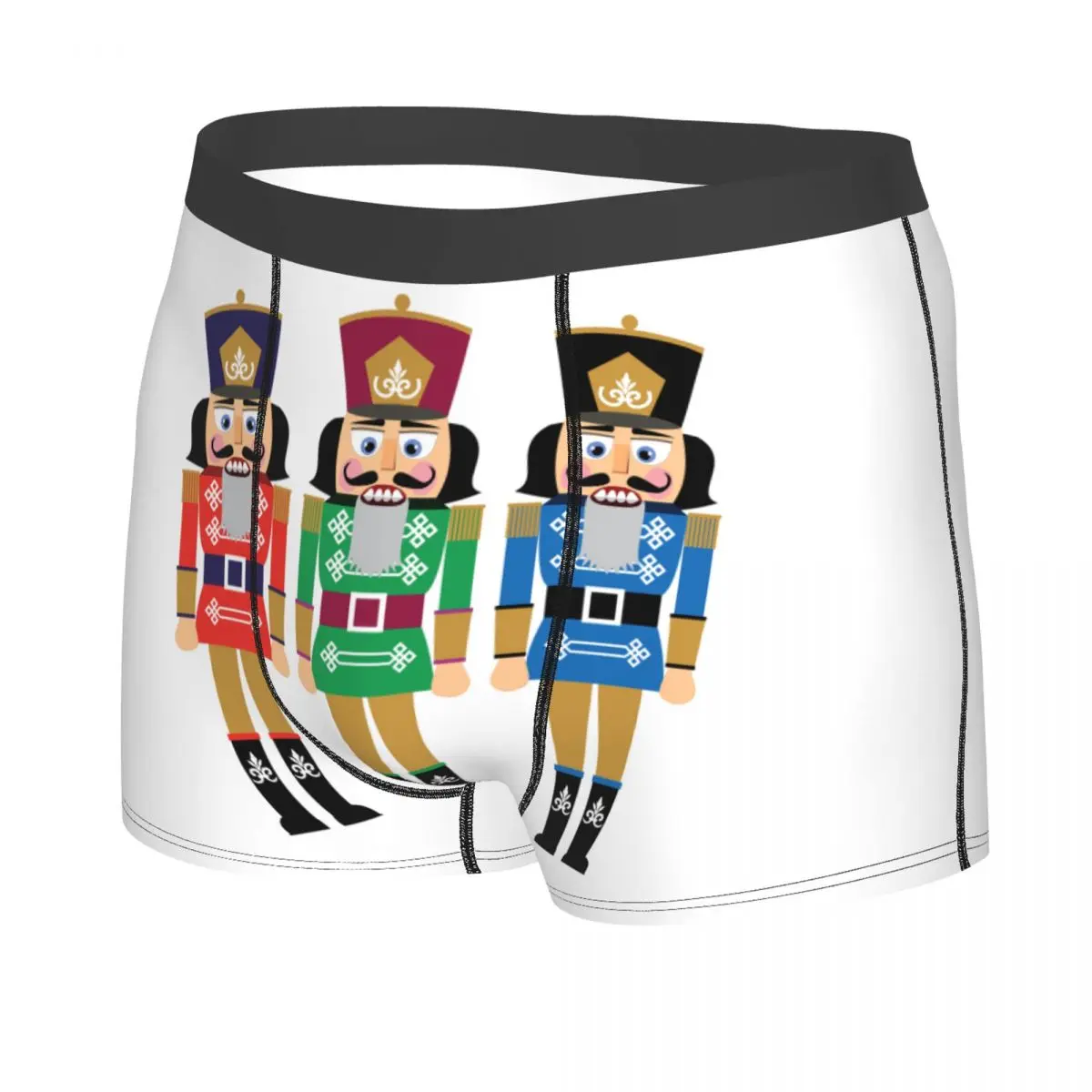 Custom Cartoon Toy Soldier Christmas Nutcracker Boxers Shorts Mens Briefs Underwear Novelty Underpants