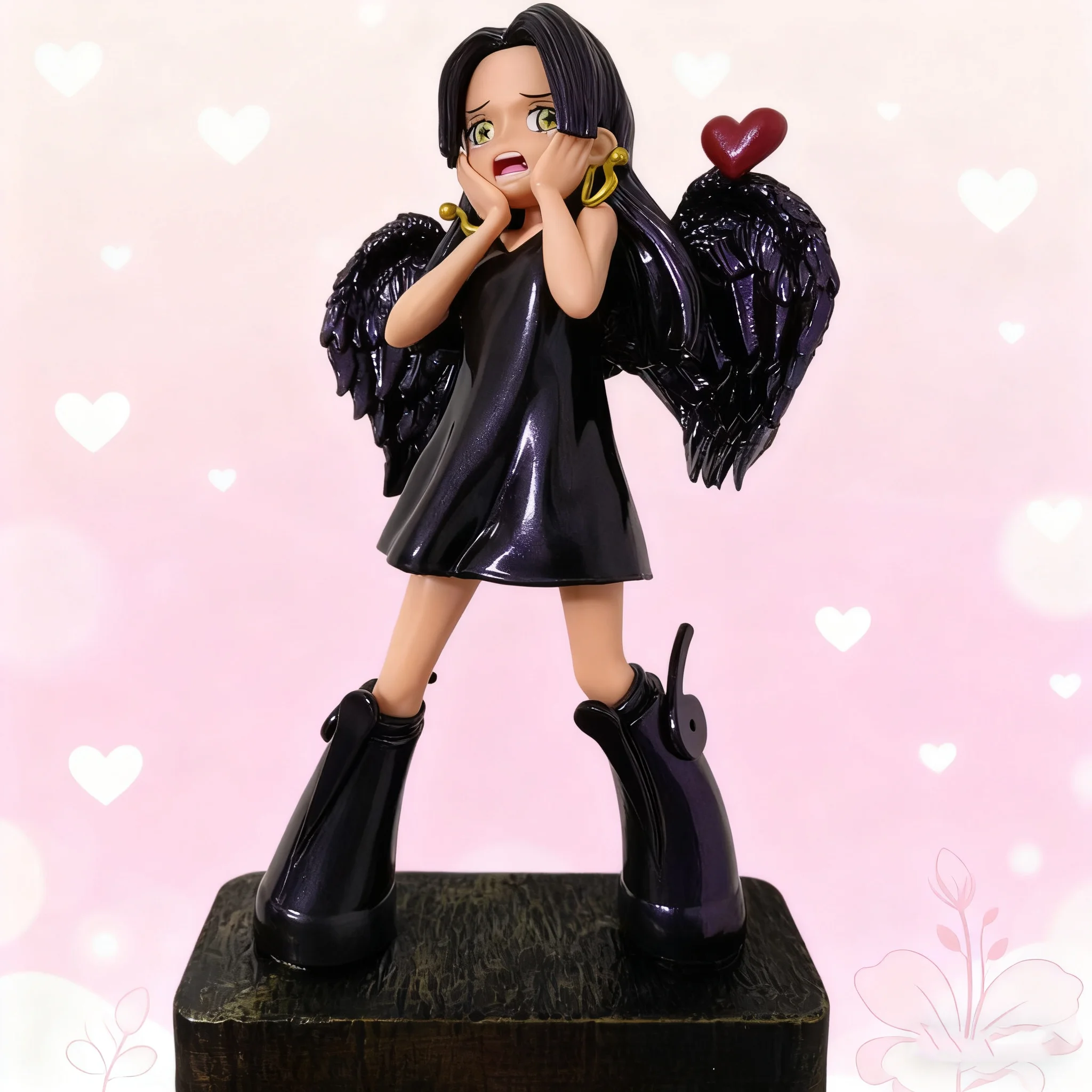 Anime One Piece Figura Boa Hancock Sexy Seraphim Nero Hancock Statua 23 cm PVC statua Collezione Modello Giocattoli Per I Regali Dei Bambini