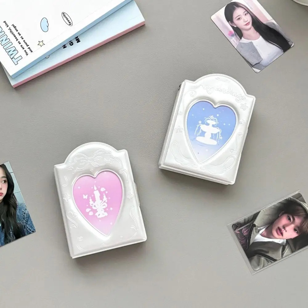 New 3 Inch Photocard Binder Album PVC Pearl White Mini Photo Album 32 Pockets Kpop Photo Card Book Holder