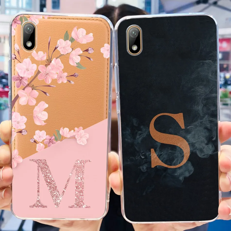 For Huawei Y5 2019 Case Huawei Y5 (2019) AMN-LX9 LX1 LX2 LX3 Fashion Letter Soft Silicone TPU Protective Phone Back Cover