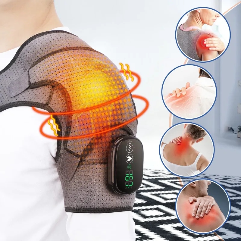 

Electric Heating Shoulder Shock Massage Heating Shoulder Charging Shoulder Neck Joint Hot Compress Therapy for The Elderly