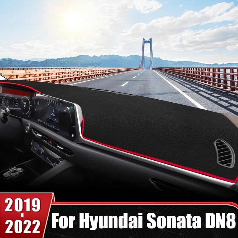 

For Hyundai Sonata DN8 2019 2020 2021 2022 Car Dashboard Cover Sun Shade Avoid Light Mat Non-Slip Pad Protector Accessories