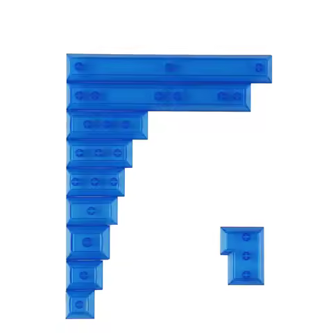 YMDK Black Clear Blue Colorful ABS Material Backlit DSA Profile Custom Keycaps PBT For MX Switches Keyboard