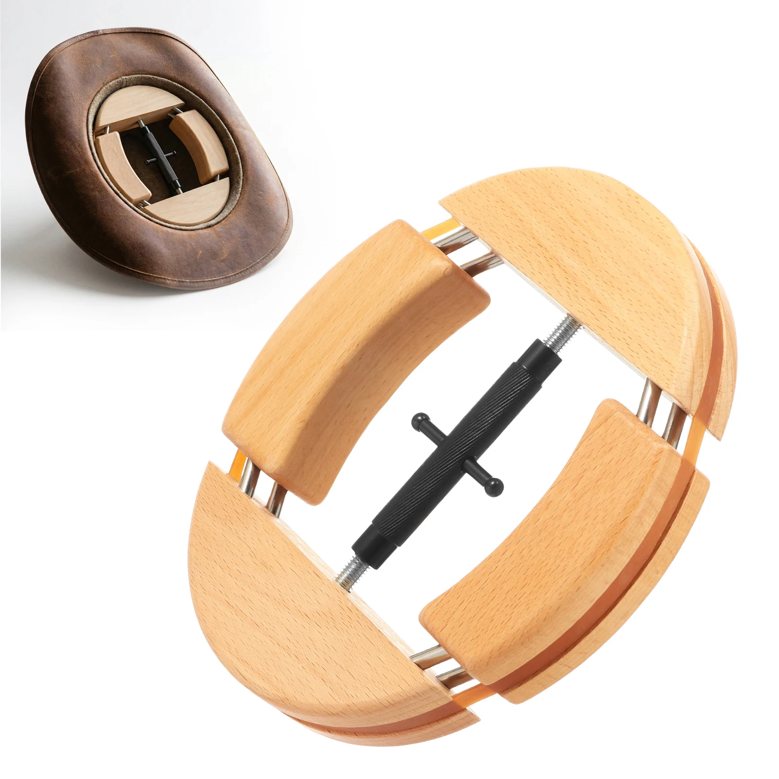Hat Stretcher for Fitted Hat 4 Way Adjustable Wooden Jack Shaper for Cowboy and Baseball Cap Fedora Present for Hat Enthusiasts