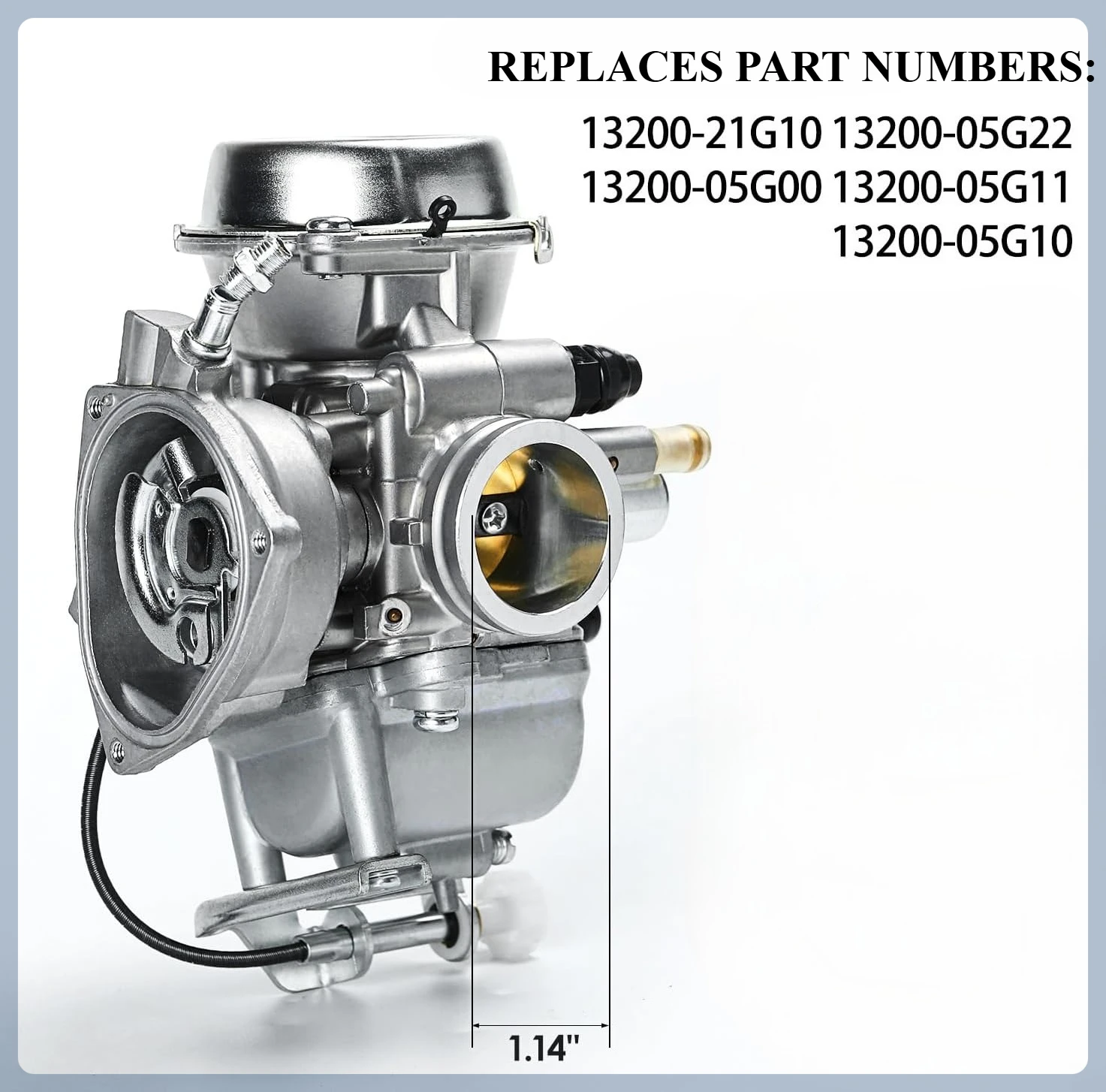 Carburetor Fits for Suzuki LT-F250 Ozark 250 2002-2009 2012-2014, LT-Z250 QuadSport Z 2004-2009, 13200-21G10 13200-05G22 Carb