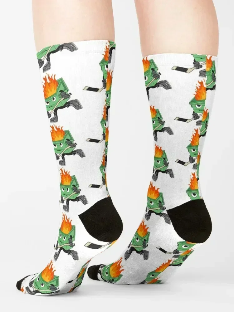 جوارب Dumpster Fire Socks للمشي لمسافات طويلة، جوارب جمالية للعام الجديد للرجال والنساء