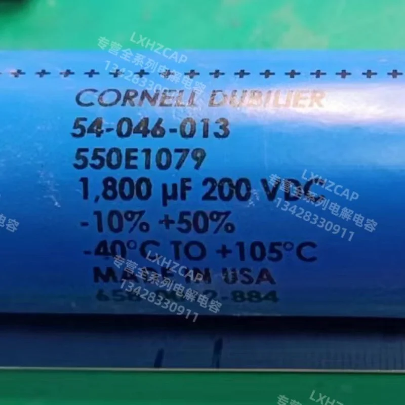 

Imported electrolytic capacitor 550e1079200v1800uf 35X130 CDE Cornell DIBULIER