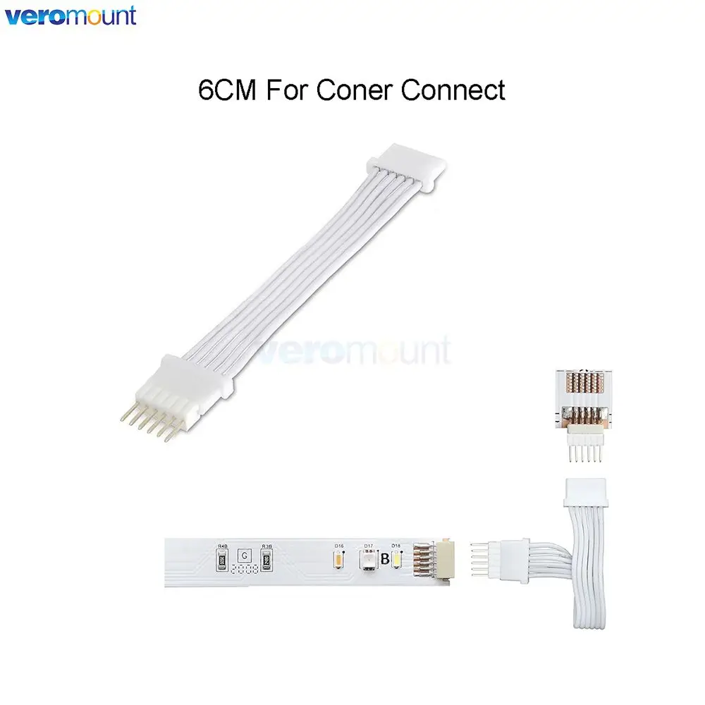 30cm 1m 2m 3m 5m Extension Cable Micro 6Pin Corner 1 to 2 Splitter Connector Wire Control Box Adapter for Hue Lightstrip Plus V4