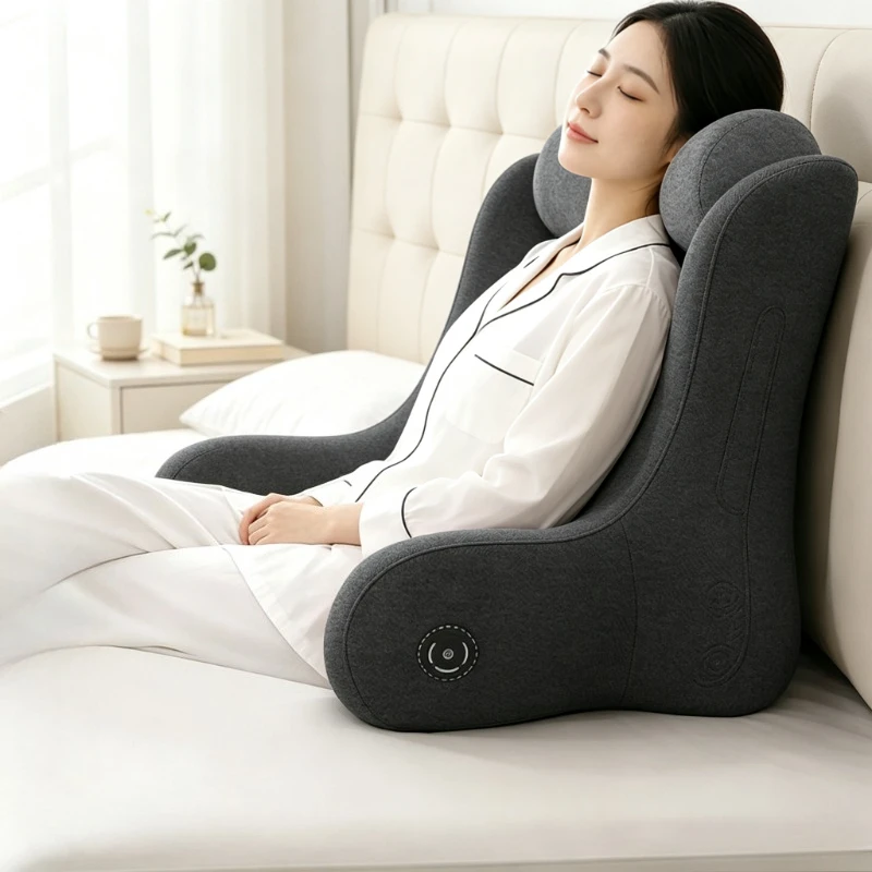 Multifunction Bed Backrest Pillow Soft Padded Cushion with Small Pillow for Sofa Dorm Reading Phone Viewing Support 등받이 쿠션