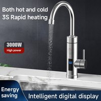 Instant Water Heater Faucet Tankless Heaters Kitchen Hot Water Tap Bathroom Heating Electric 220v Stainless Steel Shell