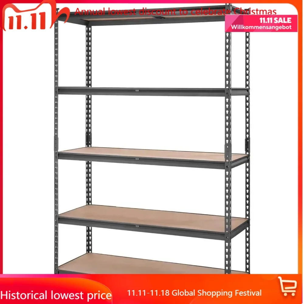 

Storage Shelving Unit, 5-Tier Adjustable Storage Shelves, Heavy Duty Garage Storage Shelves, Metal hest of drawers for bedroom