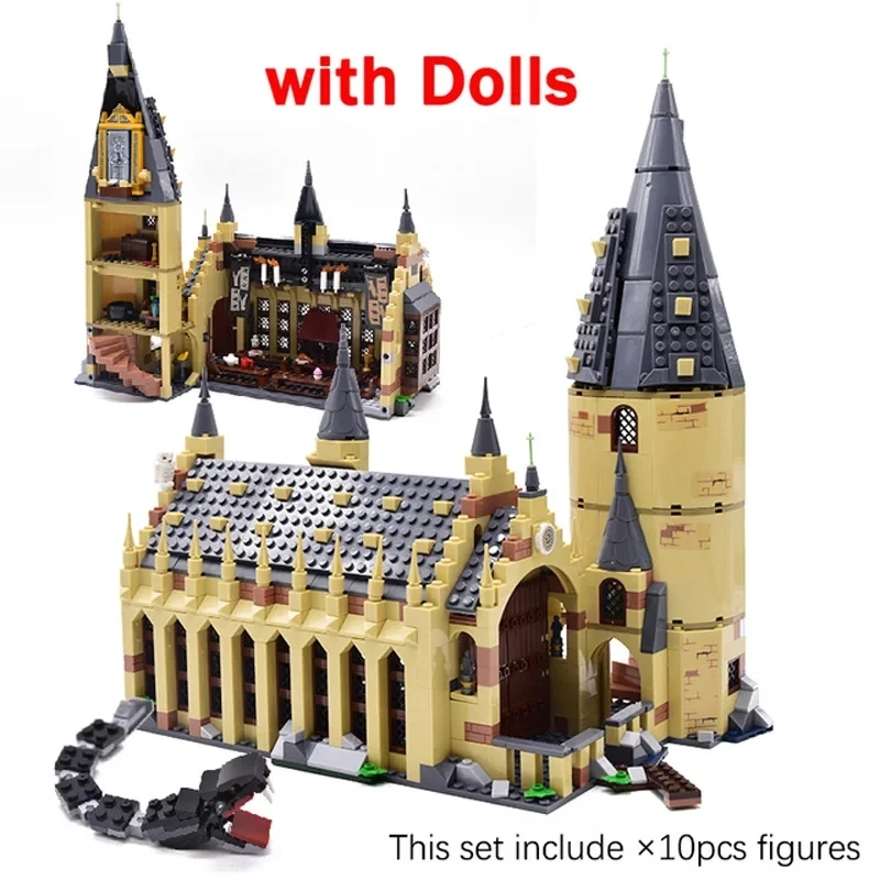 2024 Bricks City Creative Medieval Magic Castle Series School Architecture Palace Model Building Blocks Gifts Kid Assembly Toys