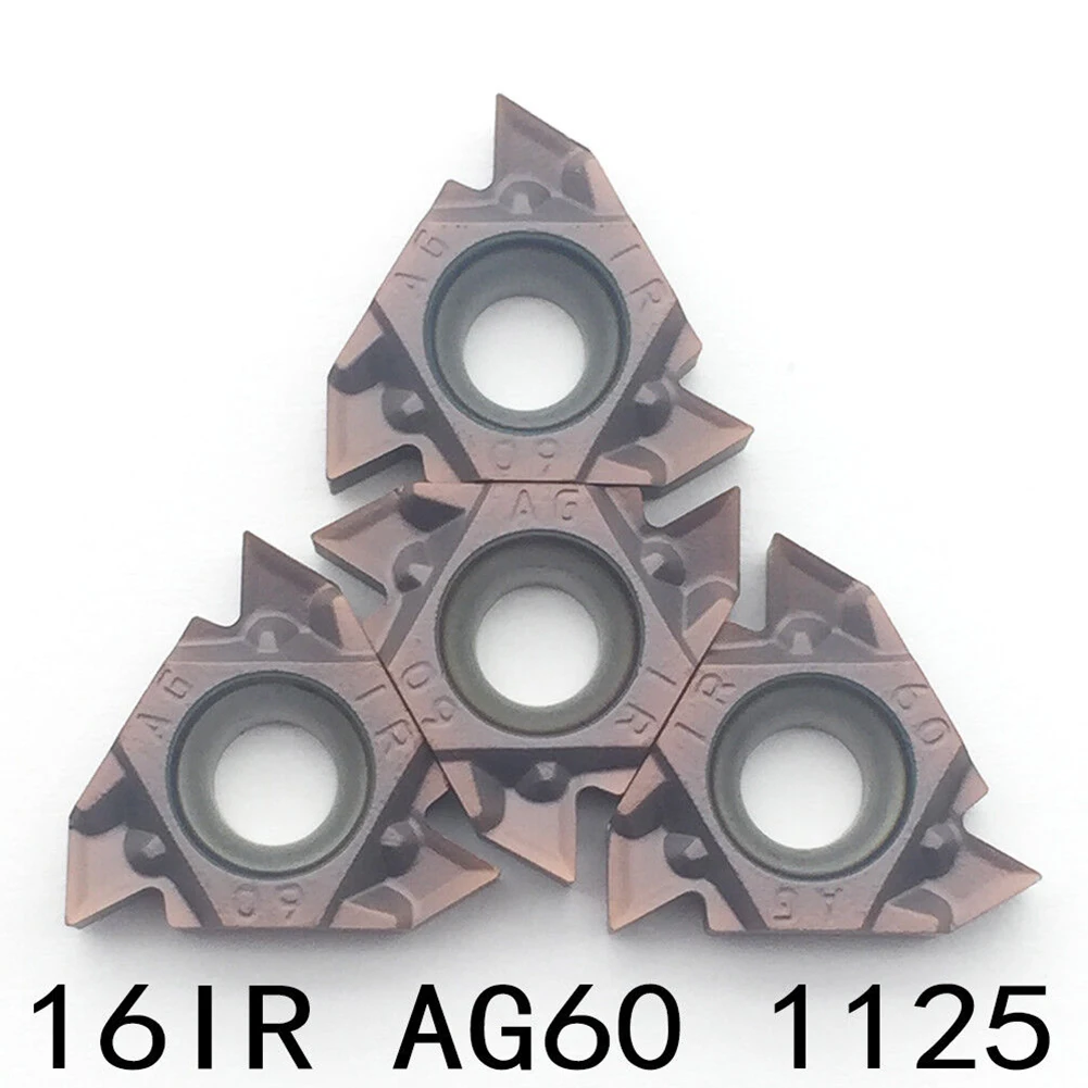 16mm 10pcs 16IR AG60 1125 CNC Carbide Insert Lathe Threading Inserts 16IR 3/8\