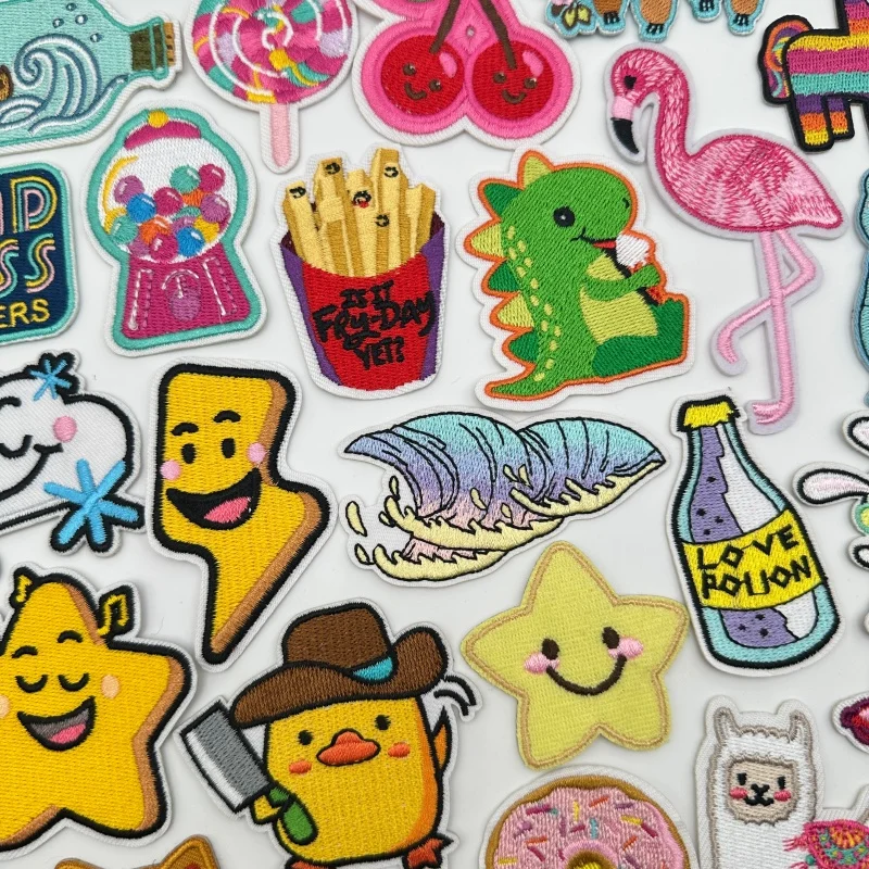 Parche bordado para ropa con dibujos de rayas, termoadhesivo - imagen 5