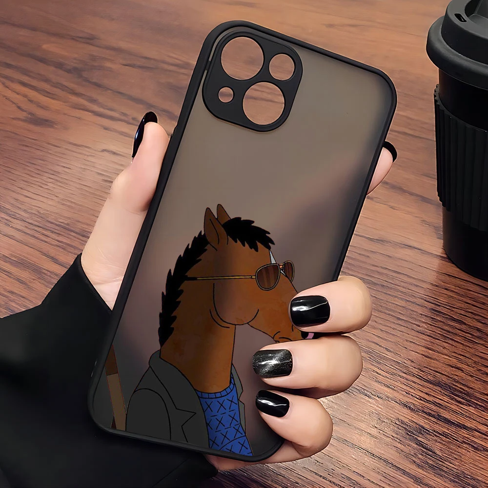 Funny Phone Case For BoJackS HorsemanS iPhone 16 15 14 13 12 11 Mini Pro Max X XR XSMax 7 8 Plus Matte Transparent Back Cover