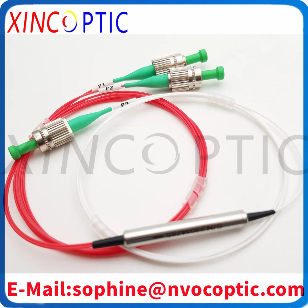 1550nm 1x2  Polarization Beam Splitter,SMF-28e fiber,with 0.9mm loose tube,1M,SM fiber,FC/APC Polarization Beam Splitter