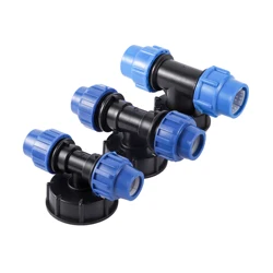 20/25/32Mm Plastic PE Tube Elbow Tee Connector Water Splitter IBC Water Tank Pipe T-Shape Joint Garden Irrigation Adapter 1Pc