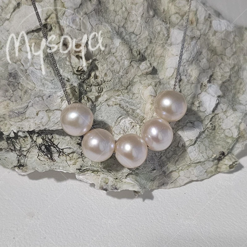 

MYSOYA 9-11mm Large Edison Pearl Necklace, Suitable for Party/Birthday/Anniversary/Wedding/Mother's Day/Father's Day Gift A0716