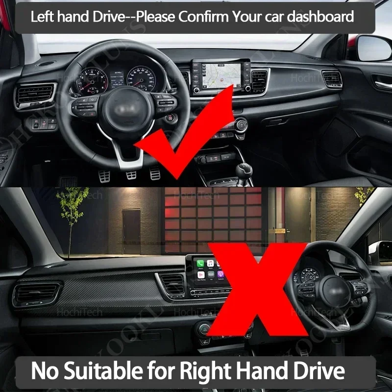 Car Dashboard Cover Avoid Light Pad Instrument Panel Mat Case Carpets for Kia Rio 4th Gen 2017 2018 2019 YB