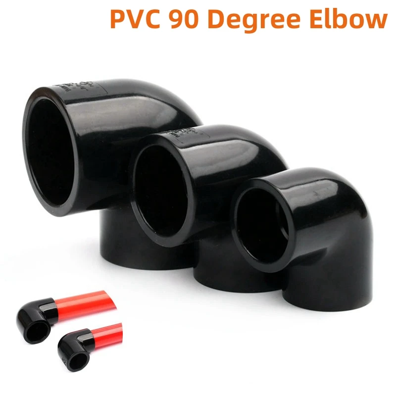 1 ~ 20 sztuk 20 ~ 50mm czarny PVC 90 stopni złącze kolankowe nawadnianie ogrodu złącza rury wodnej Adapter akwarium akwarium narzędzia dla