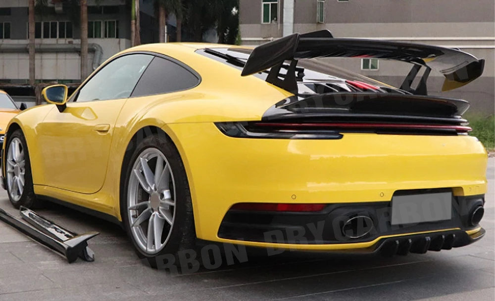 

Боковые юбки из углеродного волокна, фартуки, удлинитель, дверной бампер, чехлы для Porsche 911 992 2019 + боковые юбки, спойлер, Стайлинг автомобиля