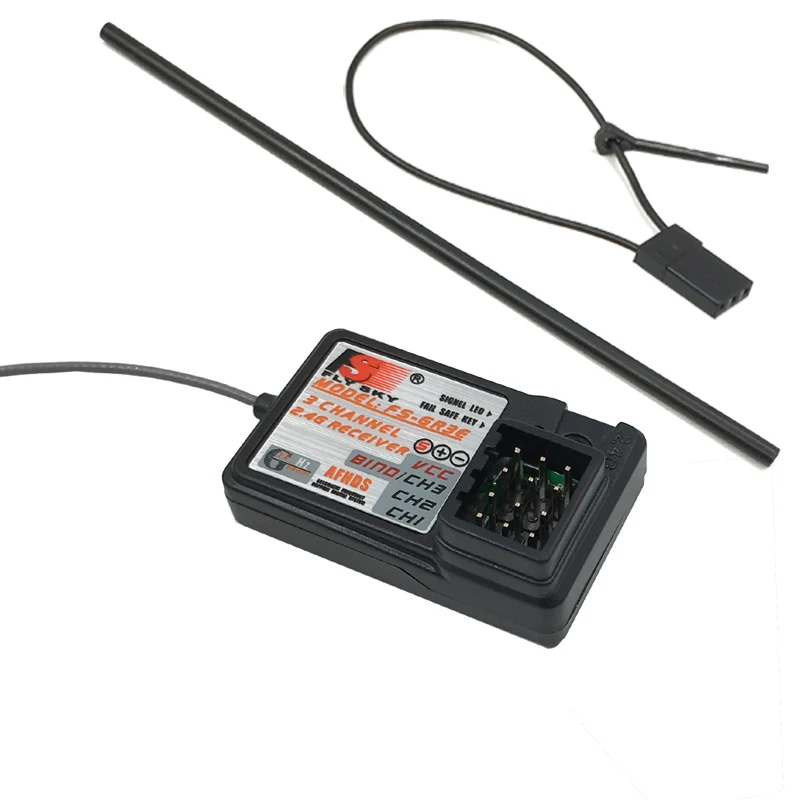 2PCS Flysky FS-GR3E AFHDS 3CH 2.4G Plastic GR3E Receiver Failsafe GT3B Upgrade GT3C For RC Car Truck Boat FS-GT3C GT2 Transmitte