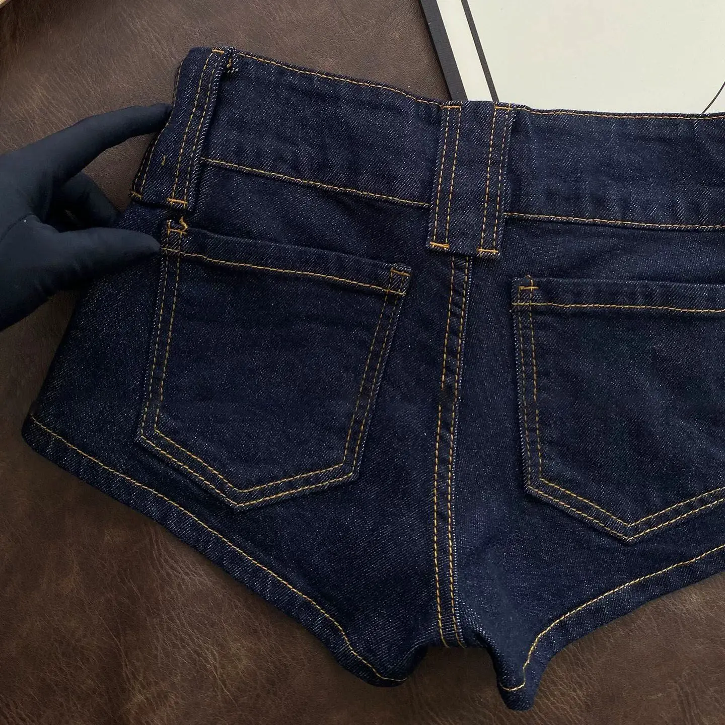 Spice Girl Denim Super Shorts Women 2026 Summer Low Waist Skinny Elastic Spice Girl A-Word Hot Pants