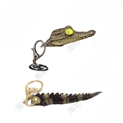 Newly Arrived Jewelry Imitation Crocodile Skin Crocodile Head, Tail Key Chain Men's Eye Catching and Cool Jewelry Keychain