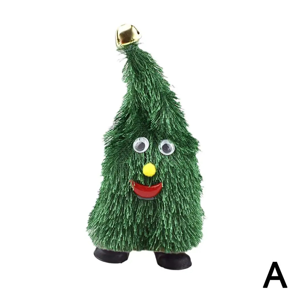 Árbol de Navidad bailando, árbol de Navidad, juguete de peluche, columpio interactivo, sombrero de árbol de Navidad animado en movimiento para niños pequeños Ki G4x1