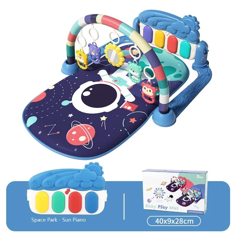 0-36M Baby Foot Piano Fitness Stand Music Play Gym Activity Toys Newborn Crawling Blanket Pedal Game Pad Early Education Gifts