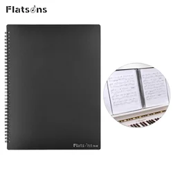 Flatsons FB-02 Music Score Holder A4 Size Paper Sheet Document File Organizer Folder 40 Pockets for Guitar Violin Piano Players