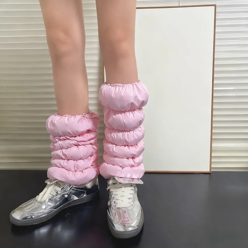 موضة سميكة أسفل القطن تدفئة الساق رقيق منتصف العجل الجوارب فضفاضة غطاء للقدم حماية الرياح الأحذية الدافئة غطاء النساء #4