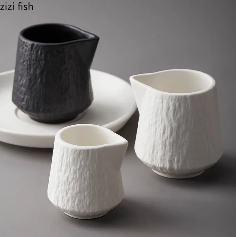 Creative Rock Texture Ceramic Gravy Boats Restaurant Solid Color Steak Sauce Pots Milk Cup Household Specialty Tableware