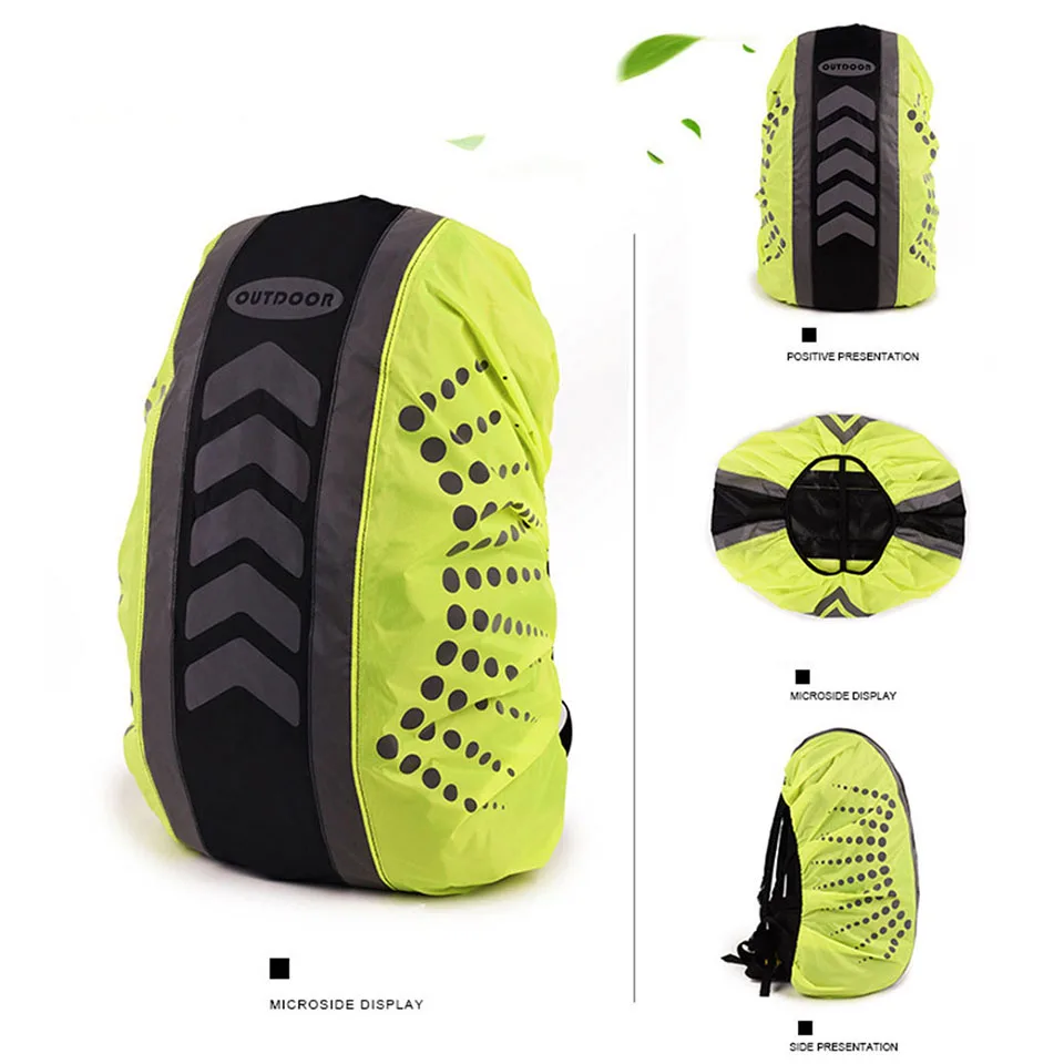 KoKossi 1Pcs Outdoor Waterproof Cover Cycling Hiking Climbing Backpack Cover Rain Cover Night Reflective Strip Dust Cover Unisex image 3